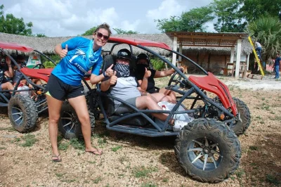 Off-road buggy tour for norwegian sky cruise passengers. explore sugar cane fields, swim in chavón river, and visit local villages near la romana.