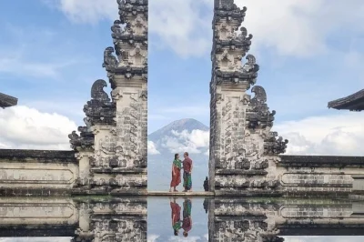 Erlebe ost-bali mit lempuyang tempel, tirta gangga, ujung wasserpalast und virgin beach an einem tag. inkl. privatem auto, lokalem guide & indonesischem mittagessen.