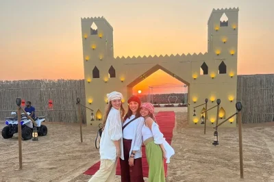 Experience abu dhabi’s desert on a private safari with 4x4 pickup, local guide, bbq dinner, camel ride, and stargazing. includes shows, shisha, and more.