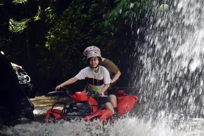 Ride an atv through ubud’s jungle, rice fields, and a 700m tunnel. includes local guide, lunch, and all safety gear. pickup options available for easy booking.
