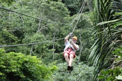 Experience roatan’s zip-line adventure with 16 lines, meet sloths & monkeys, and enjoy local guidance. includes roundtrip transport and flexible lunch options.