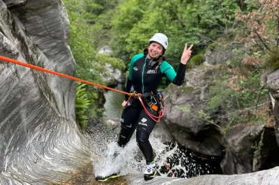 Experience canyoning in ticino, switzerland with certified guides, private transport, and homemade aperitif. includes all equipment, photos, and return to base.