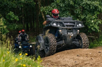 Experience a prague quad bike tour with expert guides. ride can-am outlander 650xt quads through forests, fields, and muddy tracks. book your spot now!