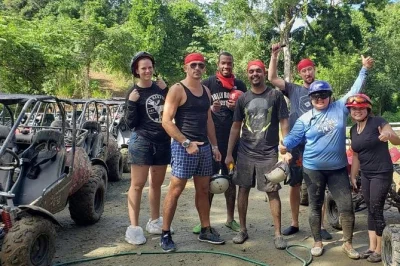 Explore roatan’s wild side on a guided atv & dune buggy tour, spot sloths and monkeys at an eco-park, then relax at a private beach club. includes guide & gear.
