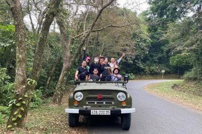 Experience ba vi national park by open-air jeep from hanoi, with stops at rural villages, historic pagodas, and a french-era church. includes pickup, guide, and lunch.