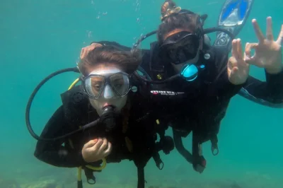 Découvrez la plongée à búzios avec un moniteur local, tout le matériel fourni. pas besoin de savoir nager. explorez en toute sécurité les fonds marins de la plage joão fernandes.