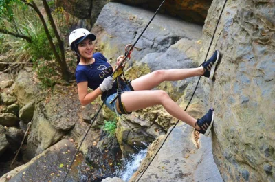 Experience canyoning near san gil with expert local guides, ziplining, rappelling, and all gear included. private transport and flexible meeting point for easy booking.