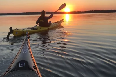 Experience sunset kayaking in stockholm’s archipelago with a local guide, private pickup, and swedish fika. small group adventure with all equipment included.