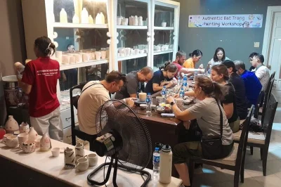 Experience hands-on bat trang ceramics painting in hanoi’s old quarter, guided by a local artist. includes all materials, glazing, and product pickup after firing.