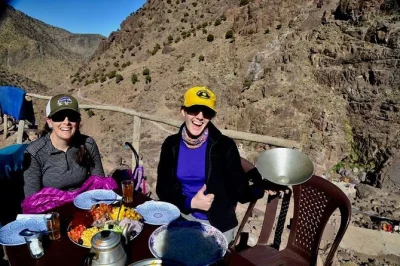 Climb morocco’s highest peak on a guided 2-day trek from marrakech, with hotel pickup, berber village stops, and overnight at toubkal refuge. includes meals.
