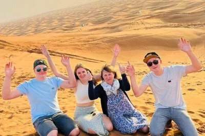 Experience lahbab desert’s red dunes near dubai with dune bashing, camel ride, bbq dinner, and live entertainment. includes hotel pickup and local guide.