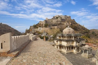 Travel from jodhpur to udaipur with stops at kumbhalgarh fort and the ranakpur jain temple. includes private car, hotel pickup in jodhpur, and drop-off in udaipur.