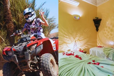 Experience marrakech’s palmeraie on a quad bike, pause for berber tea, then unwind with a traditional hammam spa and argan oil massage. includes pickup.