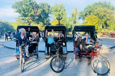 Explore central park by private pedicab, stopping for photos at bow bridge, bethesda fountain, and more. includes blankets or canopy, local guide, and flexible timing.