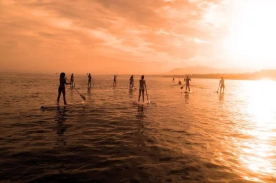 Paddleboard at sunset in marbella’s marina, learn sup basics with a local guide, venture into the mediterranean, and finish with a drink at a harbor bar. includes gear.