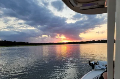 Feel the salt air on a hilton head private dolphin boat tour. cruise broad creek, spot playful dolphins near daufuskie, and bring your own drinks—ice coolers included.