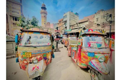 Hop into a decorated rangeela rickshaw for a guided journey through lahore’s walled city, with hotel pickup, entrance tickets, and stops at the fort & mosques.