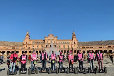 Glide through seville’s historic center by segway, with stops at the royal alcázar, cathedral, and maria luisa park. includes helmet, local guide, and a drink.