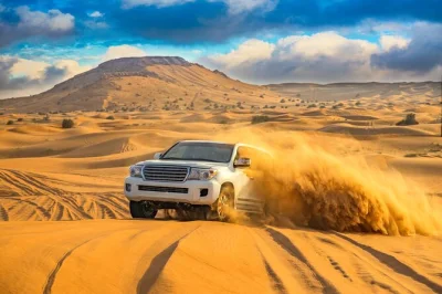 Feel the rush of dubai’s desert with dune bashing, camel rides, and a bbq dinner under the stars. includes hotel pickup, live shows, and unlimited refreshments.