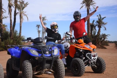 Book a marrakech quad biking adventure with hotel pickup, desert trails, palm groves, and a mint tea break in a berber village. all skill levels welcome.
