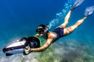 Feel the rush of maafushi’s underwater world with a scooter rental. glide past coral, spot sea life, and set your own pace. includes mask and quick intro.