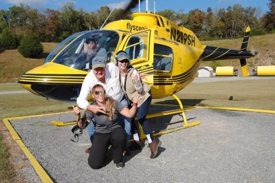 Feel the rush flying above sevierville, chilhowee & bluff mountain on a 15-minute helicopter tour with a friendly local pilot. includes all fees and wheelchair access.