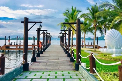 Swim on hon mieu, enjoy a floating seafood lunch, and relax in hot mineral mud baths on hon tam. includes pickup, guide, and all entry tickets.