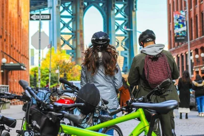 Feel the city’s pulse on a guided bike ride across brooklyn bridge, through dumbo and hudson river park. includes bike rental, helmet, and local guide.