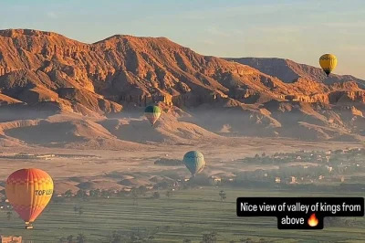 Erlebe luxors antike stätten aus der luft bei einer sonnenaufgangs-ballonfahrt. inklusive hoteltransfer, frühstück und erfahrener führung. jetzt luxor ballon-tour buchen.