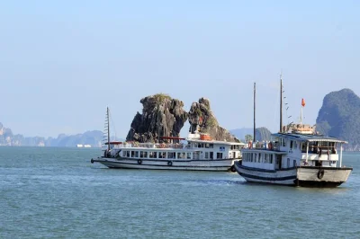 Reserva un crucero de un día por la bahía de halong con visitas a cuevas, kayak y almuerzo. excursión en grupo pequeño desde hanoi. explora la cueva thien cung y aldeas pesqueras locales.
