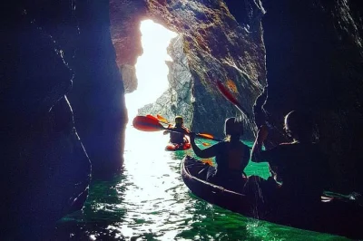 Feel the atlantic spray as you kayak sea caves on ireland’s hook peninsula, guided by locals. small group, wetsuit & snack included. book a real adventure.