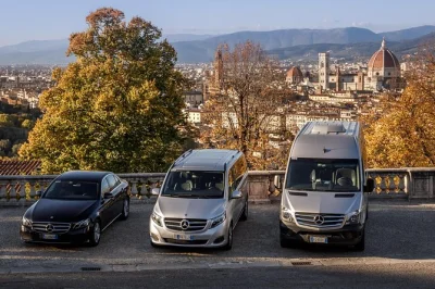 Florenz flughafen, privater transfer direkt zum hotel mit persönlichem meet & assist, flexiblen abholzeiten, komfortablen fahrzeugen und erfahrenem fahrer.