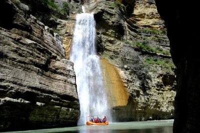 Feel the wild side of albania rafting osumi canyons from berat. includes all equipment, guide, and transport. experience waterfalls, canyon walls, and local stories.