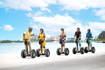 Feel the breeze on a segway tour in nassau—explore fort charlotte, glide along long wharf beach, and taste local bites at arawak cay. includes lunch & guide.
