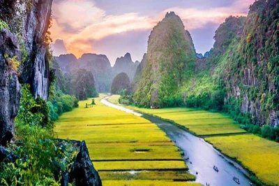 Explore as cavernas de tam coc de barco, pedale pelas vilas de ninh binh e conheça os templos antigos de hoa lu com guia local. inclui almoço buffet e transfer rápido.