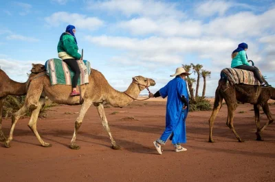 Swap city chaos for the agafay desert’s quiet, ride camels and quad bikes, share tea with berber villagers, and enjoy a traditional lunch—hotel pickup included.