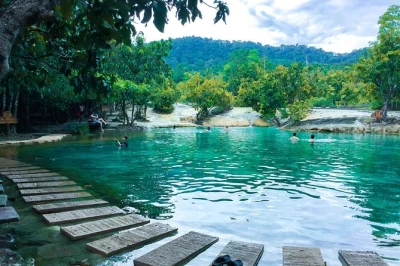 Erlebe krabis heiße quellen, schwimme im smaragdgrünen wasser des emerald pools und erklimme den tiger cave tempel – mit kleiner gruppe, thailändischem mittagessen und abholung inklusive.