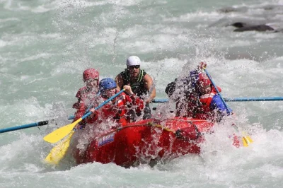 Siente la adrenalina del río sunwapta en jasper con un tour de rafting en rápidos clase iii, guías expertos, todo el equipo incluido y traslado de ida y vuelta desde el centro.