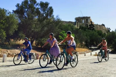 Feel the pulse of athens on a private electric bike tour, from plaka’s winding lanes to acropolis views. ride with a local guide, includes top stops & helmet.