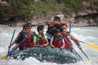 Feel the spray of athabasca falls on a guided white water rafting trip from jasper. includes gear, pickup, and live commentary as you paddle through canyon rapids.