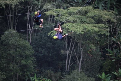 Fly above santa teresa’s valleys on a 6-line zip line circuit, cross a suspension bridge, and descend beside waterfalls. includes private transport and all gear—book now.