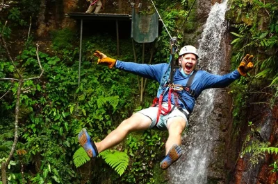 Feel the rush tubing rio negro, ziplining canyon walls, and riding horses near rincón de la vieja. includes costa rican lunch, all gear, and pickup.