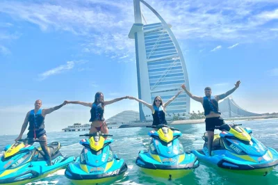 Feel the rush on a dubai jet ski tour past burj al arab, with free photos, videos, and ice cream included. certified instructor, all gear, and marina cafe stop.