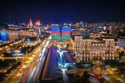 Feel baku come alive after dark with a night tour of upland park, baku boulevard, and the heydar aliyev center. includes transport, local guide, and city pickup.