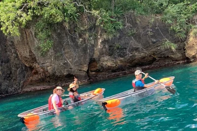 Feel the sea beneath you on a crystal kayak tour in st. vincent, paddle to fort duvernette, enjoy a private beach picnic and guided snorkeling—all with local pickup options.