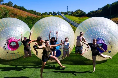 Laugh your way down a 1,000-ft hill inside an ogo at pigeon forge’s outdoor gravity park. try three unique zorbing tracks with friends, includes all gear.