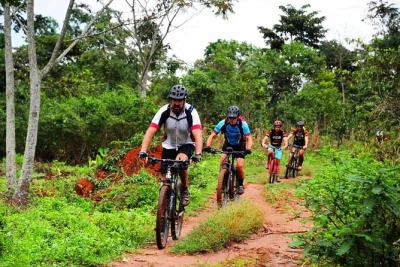 Leave kampala behind for a lake victoria cycling tour—includes a boat ride, village trails, ugandan snacks, and drinks on the beach with a local guide.