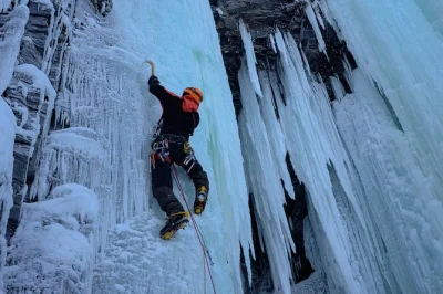 Feel the crunch of ice underfoot on a norway ice climbing tour with all equipment, certified guide, and hot drinks included. pickup available from nearby.