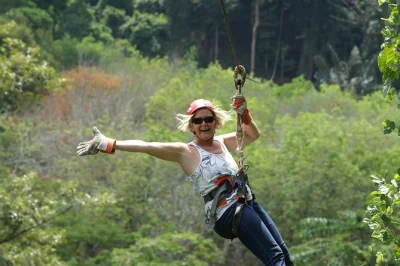 Feel the rush on krabi’s longest ziplines, abseil from limestone cliffs, and share fruit with guides. includes ao nang or krabi town pickup and small group care.