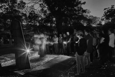 Feel the chill of brisbane’s toowong cemetery at night, hear real ghost stories, walk steep hills with a guide, and take home jack sim’s book. includes donation.